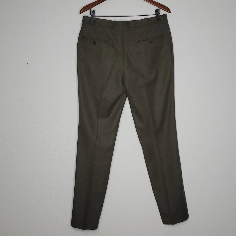J Crew Ludlow Moon Wool Cotton Plaid Slim Fit Pants Size 32x34 Preppy Academia